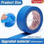 20 Rolls Blue Painters Tape 1 Inch Wide 0.94In x 1100 Total Yards Bulk Blue Masking Tape, Heat Resistant Washi Tape for Wall Painting DIY Projects, Sharp Lines