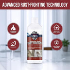 Stainless Steel Rust Stain Remover & Cleaner, NSF Approved Safe for Food Areas. Non-Toxic Stainless Steel Cleaner for Appliances is Perfect for Commercial Use, Your Fridge, Best Knife, Pan (17 oz)