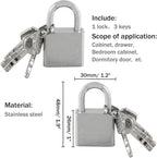 HOWDIA 4 Inch Door Lock Latch Padlock Hasp Set, 90 Degree Latch Lock with Screws and Padlock Stainless Steel Safety Right Angle Padlock Hasp Latch Security Door Clasp Hasp for Shed/Gate/Storage Lock