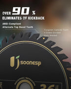 3 Inch 36T Carbide Circular Saw Blades, 3/8-inch Arbor, Cutting Off Tool Plastic Wood. Compatible with Bosch, Ridgid, Ryobi, Milwaukee, DeWalt, Worx (3-Pack)