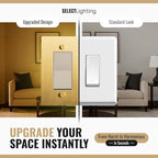 3-Gang Satin Brass Wall Plate, Electrical Receptacle Wall Outlet Faceplate, GFI/Rocker Decorator Light Switch Cover