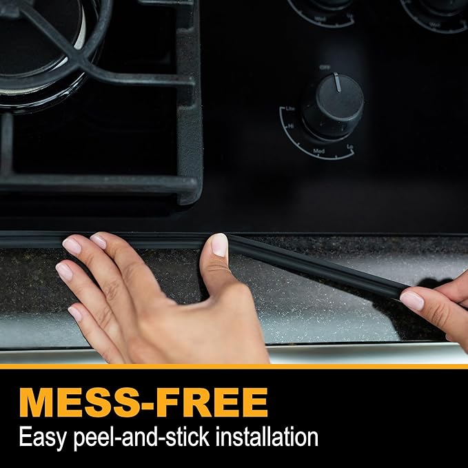 InstaTrim The Original Flexible Trim -10ft Black 3/4" Wide Caulk Tape - Adhesive Trim with Many Uses Including Caulking for Bathtubs, Sinks, Counters, Tile, Floors - Made in USA