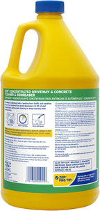Zep Driveway, Masonry and Concrete Cleaner and Degreaser Concentrate - 1 Gallon (Case of 4) ZUCON128 - Construction Grade Degreaser Removes Grease, Dirt, and Oil Stains on Concrete, Brick, Asphalt,