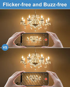 25W Candelabra Light Bulbs, E12 B10 Clear Candle Base Bulb with Warm White 2700K, 250 Lumen Dimmable, 120V Incandescent Chandelier Light Bulbs for Pendants, Ceiling Fan, Wall Sconces (12-Pack)