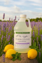 Clean Living Essentials Floor Cleaner – Multi-Surface, Non-Toxic, Plant-Based, pH Neutral, Family & Pet Friendly. Naturally scented for everyday clean. (Lavender + Mint)