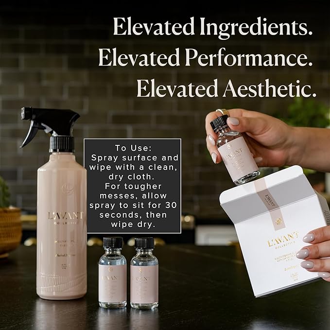 L’AVANT Collective | Plant-Based Multipurpose Cleaner Refill – All-Natural Cleaning Supplies for Safe Home Cleaning – Concentrated, Food-Safe Surface Cleaner with Blushed Bergamot Scent, 1 oz Bottle