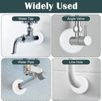 4Pcs Round Wall Plumbing Cover Plates, 29mm Buckle Design Split Flange Escutcheon Plate, Self-Adhesive Round Escutcheon Plumbing Cover Plates for Faucet Bathroom Kitchen Toilet