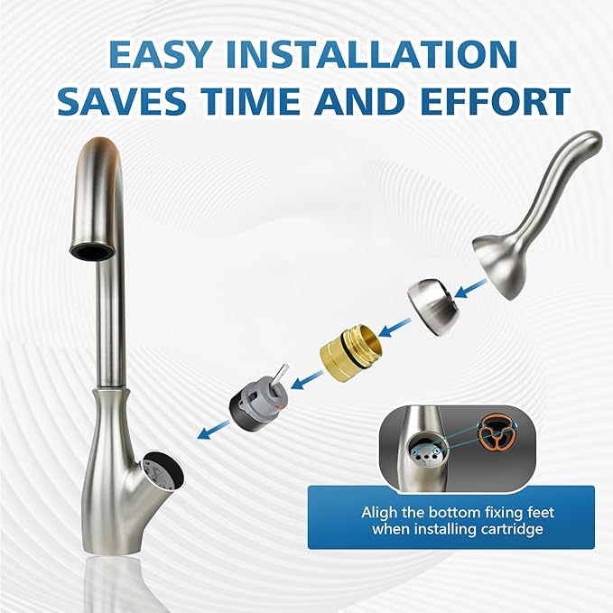 RP50587 Cartridge for Delta DST Single-Handle Kitchen and Lavatory Faucets (36mm), with RP51503 Bonnet Nut and Allen Wrench