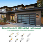 tewei Outdoor Lights for House, 11IN Black Exterior Light Fixtures Anti-Rust Waterproof Outdoor Wall Lantern, Outside Wall Sconce with Clear Glass Shade for Garage, 2 Pack