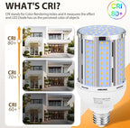 70W LED Corn Light Bulb(6 Pack),(700 Watt Equivalent) 3000K E26/E39 Medium/Large Mogul Base LED Cob Lamp Warm White 8,800LM for Outdoor Indoor Garage Warehouse Factory Workshop Street Backyard