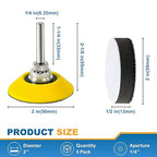 S SATC 2 Inch Hook and Loop Sanding Pad for Sanding Disc with 1/4 Inches Drill Sanding Attachment and Foam Sanding Pads for Polish Wood Metal Glass