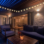 25 Pack G40 Frosted Replacement Bulbs, 5W Globe Light Bulbs Fits E12 Candelabra Base, Glass Incandescent Bulbs for Outdoor Patio String Lights, 2200K Warm White