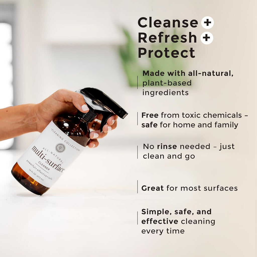 Rowe Casa Organics Multi-Purpose Cleaner Spray – Powerful, Effective, & Safe All Purpose Cleaner with Therapeutic Grade Essential Oils – 16 Fl. Oz. Cleaning Spray Bottle