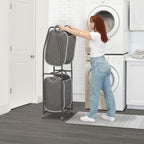Neatfreak - 2 Tier Laundry Sorter - Laundry Hamper With Wheels & 2 x Laundry Basket Tote Bags For Dirty Clothes, Towels, Blankets, Bathroom Storage & Laundry Room Organization