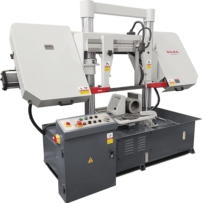 KAKA Industrial Metal Cutting Bandsaw 15.7 Inch Capacity Double Column Horizontal Band Saw Hydraulic Variable Speed Vertical Lifting TGK-16