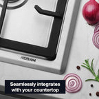 ROBAM 36" Gas Cooktop G515 with 5 Made in Italy Power Brass Burners, Built-in NG/LPG Convertible Gas Stove, Tri-Ring 20,000 BTUs Center Burner with Flame Failure Protection