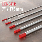 YESWELDER TIG Welding Tungsten Electrode Red Tip .040" x 7" (Red, WT20/EWTh-2) 10-pk