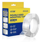 Double Sided Tape Heavy Duty, Nano Tape Mounting Tape Clear Multipurpose Strong Adhesive Tape for Home, Office, 1.2 in × 9.85 FT, 1 Pack
