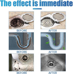 Pipeline Dredging Agent, Drain Clog Remover, Powerful Pipe Dredging Agent Powder, Sink and Drain Pipe Unclogging Agent For Kitchen Toilet (2)