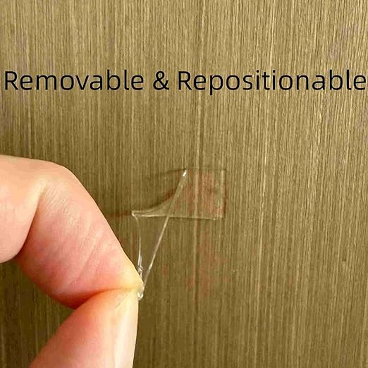 Double Sided Adhesive Putty with Pull Tabs, 250 Clear Dots 0.39'' * 0.79'' Removable Sticky Tack, Waterproof Poster Putty Glue Dot for Party Decoration Picture