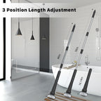 Electric Spin Scrubber, Hillyfe Power Shower Cleaning Brush with 7 Replaceable Brush Heads, IPX7 Waterproof, 2 Speeds (300/400 RPM) Electric Scrubber with Wall Mount Hook for Bathtub, Floor，Black