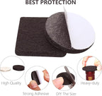 Yelanon Felt Furniture Pads for Hardwood Floors -24 Pcs 2.5" Premium Felt Pads for Chair Legs, Floor Protectors for Furniture, Brown