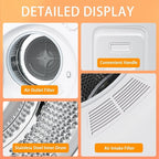 1.5 Cu.Ft Portable Clothes Dryer, 800W Fast Drying Front Load Laundry Dryer with 5 Mode, Mini Electric Clothing Dryer with Stainless Steel Tub, Compact Machine for Apartment, Home, Dorm