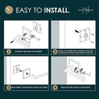 Mega Handles Apex Dummy Door Handles - 2 Pack Heavy Duty Black Door Handle, Non-Turning Door Handle for Hallway, Closet & French Doors, Single Side, Fits All Standard Doors - Matte Black