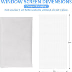 48"x102" Window Screen Mesh, Fiberglass Window Screen, Screen Door Mesh, Windows Screens and Screen Door Replacement, Patio Screen Mesh- White