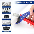 WORKPRO PEX Cutter, Hose Cutter with 1/8"-1-5/8" Cutting Capacity, specific angle(30°, 45°) for cutting rectangular cord cover, Tubing Cutter for PPR, PE, PP, Suitable for Home and Plumbing Repairs
