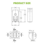 20A 32V Mini Slotted Automotive MCASE Shaped Cartridge Fuse Kit(Pack of 6pcs,20A)