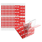 3M Double Sided Adhesive Pads Heavy Duty VHB 2" x 2" 0.02in Thick 20 PCS Clear 4905 Square Sticky Mounting Strong Adhesive Waterproof Foam Tape for Home Office Car Deco