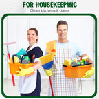 Yinkin 100 Pieces Stainless Steel Scrubber Bulk Steel Wool Scrubber Metal Sponge Wire Scouring Pad Heavy Duty Clean Dish Pot Pan and Oven for Kitchen, Bathrooms, and More