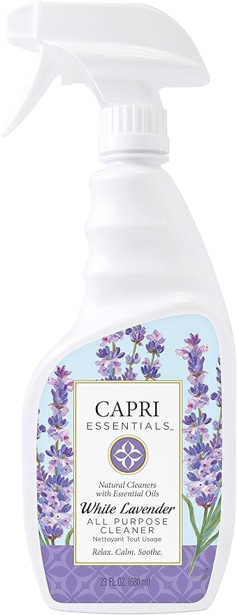 CAPRI ESSENTIALS APC, Household Dust Remover, Kitchen Counter Surface Spray, Removes Grime, Blend of Essential Oils, White Lavender, 23 FL Oz