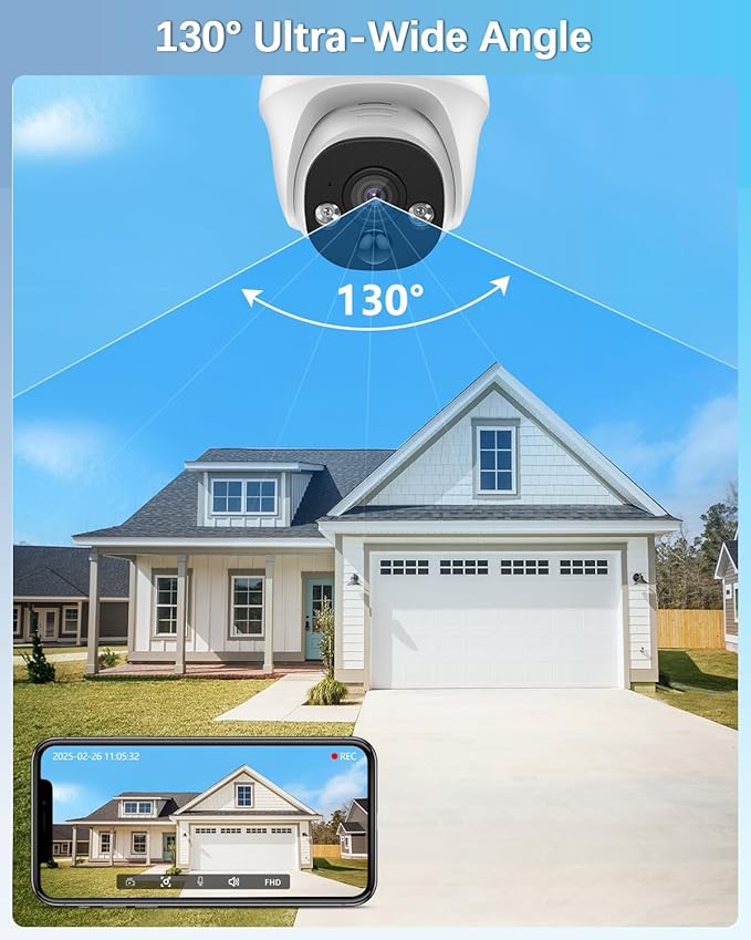 【2-Way Audio】 Wired Security Camera System, Home Video Security Cameras Systems, Outdoor POE IP Cameras Surveillance DVR Kits