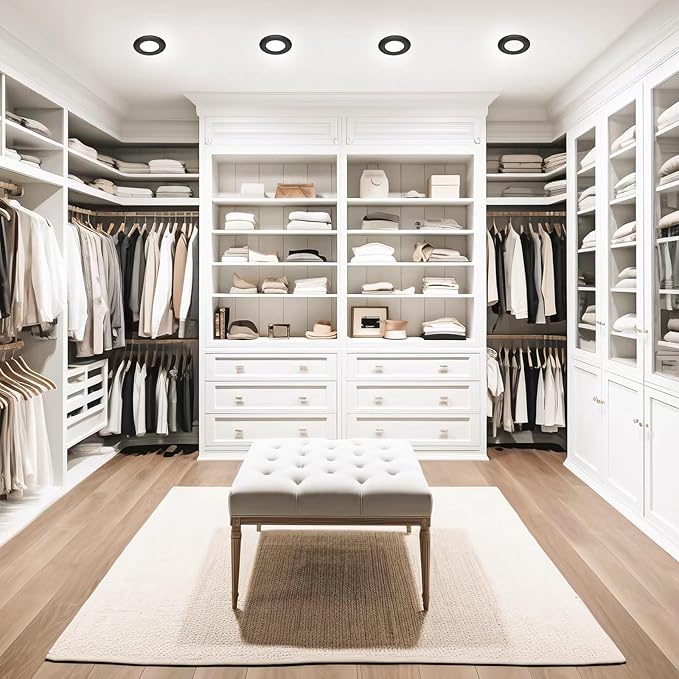 Bronze 4 Inch Led Recessed Lights 6 Pack, Eyeball Gimbal Soffit Lights with Junction Box,5CCT Selectable,9W 750LM