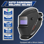 BILT HARD 135A 3-in-1 IGBT Inverter Welder, 110V Flux Core MIG/Lift TIG/Stick Welding Machine with Synergic Control, LED Display, 2T/4T/SPOT Modes & Full Kit (Solar Helmet, Gloves etc.)