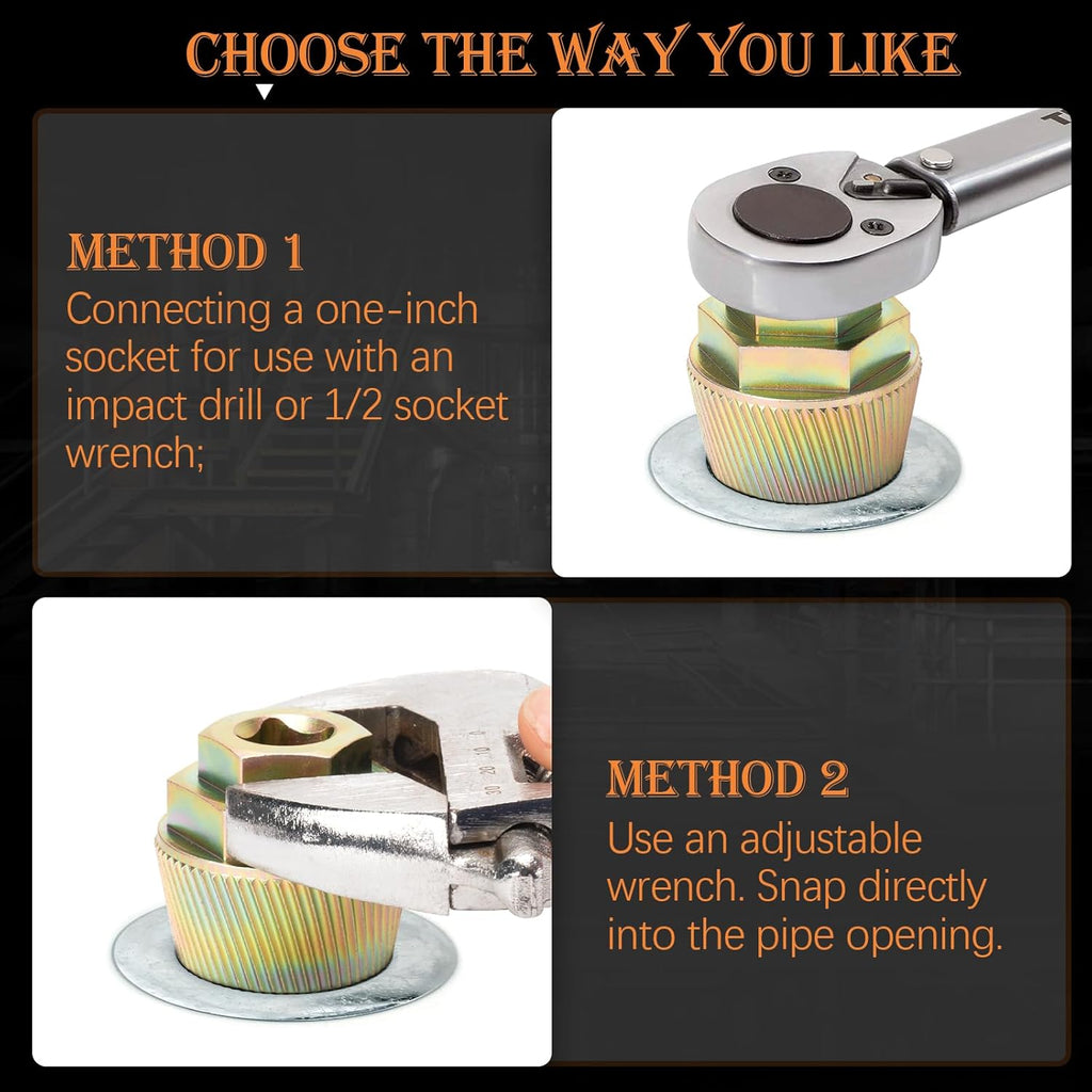 1.5" Tub Drain Extractor, 8PCS Pipe Nipple Extractor, Strong Grab Plumbing Tools, Remove The Old, Stubborn, Broken, Rusted Drain Tub Bathtub Stopper, with Solid Storage Case