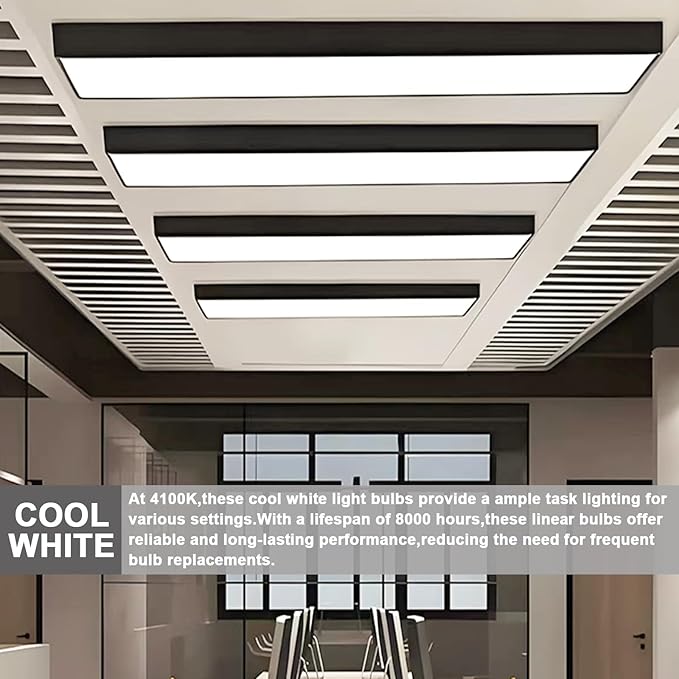 24 Inch T12 Fluorescent Tube Light Bulb 20 Watt Cool White, F20T12/CW 4100K Replacement for F20T12/CW/ALTO, F20T12/CW/ECO, F20T12/SP41/ECO G13 Base 1200 Lumens 4 Counts