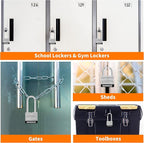 24 Pack 40 mm (1-9/16") Keyed Alike Laminated Padlocks with 48 Keys, Hardened Steel Short Shackle, Heavy-Duty Locks for Gym Lockers, Toolboxes, School Lockers, and Hasp Latches