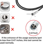 Drain Snake for Hair Clogs, 76 Inch Plumbing Auger Tool with Hook, Sink Snake Drain Clog Remover for Tub Pipes