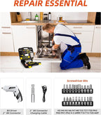 136 Piece Tool Set,General Household Hand Tool Kit with Plastic Toolbox Storage Case-136 Piece…
