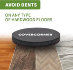 Furniture Sliders for Hardwood Floors 16 PCS - 3 1/2 inch Sliders for Moving Furniture – Felt Furniture Pads for Hardwood Floors Brown