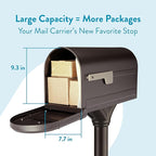 Architectural Mailboxes 7980RZ Roxbury Kit Mailbox, Rubbed Bronze