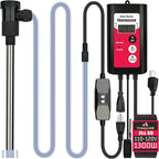 1300W Immersion Water Heater Portable Electric Buckets & Hot Tub Fully Submersible Water Heater with Temp Control and GFCI for baptistry, Bathtub, Pools, Buckets - Easy to use