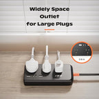 Outdoor Power Strip Weatherproof, IPX6 Waterproof Surge Protector with 3 AC Outlets and 2USB A&2USB C, 10FT Extension Cord, Wall Mountable for Indoor Outdoor, UL FCC Listed