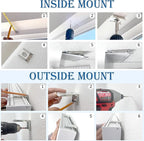 Motorized Blinds with Remote Cordless Automatic Motorized Shades Custom Blinds for Windows Smart Curtains Compatible with Alexa Google Home(Solar White,W52 x H72in)