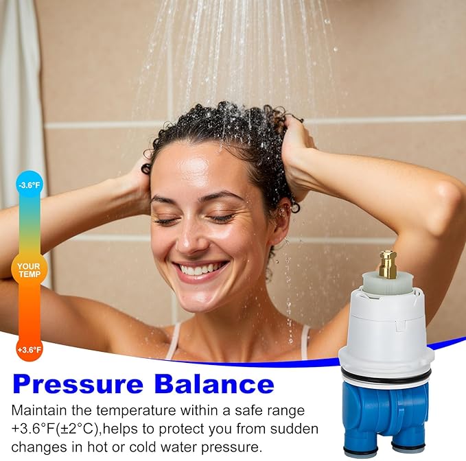 RP19804 Delta Shower Cartridge Replacement for Delta 1300/1400 Series SingleHandle Bath Tub and Shower Faucet Parts Pressure Balance Cartridge For Select Monitor Valves (1993-2007)