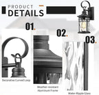 Darkaway Outdoor Wall Lights,Exterior Lighting Fixtures Wall Mount Porch Lights Waterproof Outdoor Sconce with Water Ripple Glass for House Patio Hallway Garage