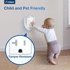 Amico 50 Pack Wall Outlet, 20 Amp Outlets, UL Listed, Tamper Resistant Standard Electrical Outlet, Decorator Receptacle with Wall Plate, Suitable for Home and Business, 125V/1875W, White